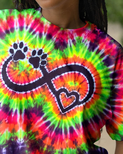 INFINITY HEART PAW PRINT SWIRL ALL OVER PRINT  - TLNO1606263