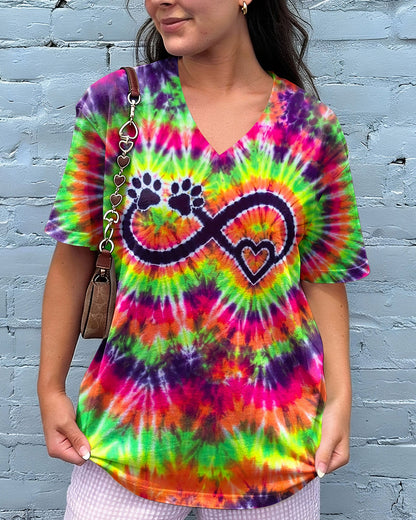 INFINITY HEART PAW PRINT SWIRL ALL OVER PRINT  - TLNO1606263