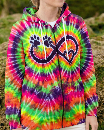 INFINITY HEART PAW PRINT SWIRL ALL OVER PRINT  - TLNO1606263
