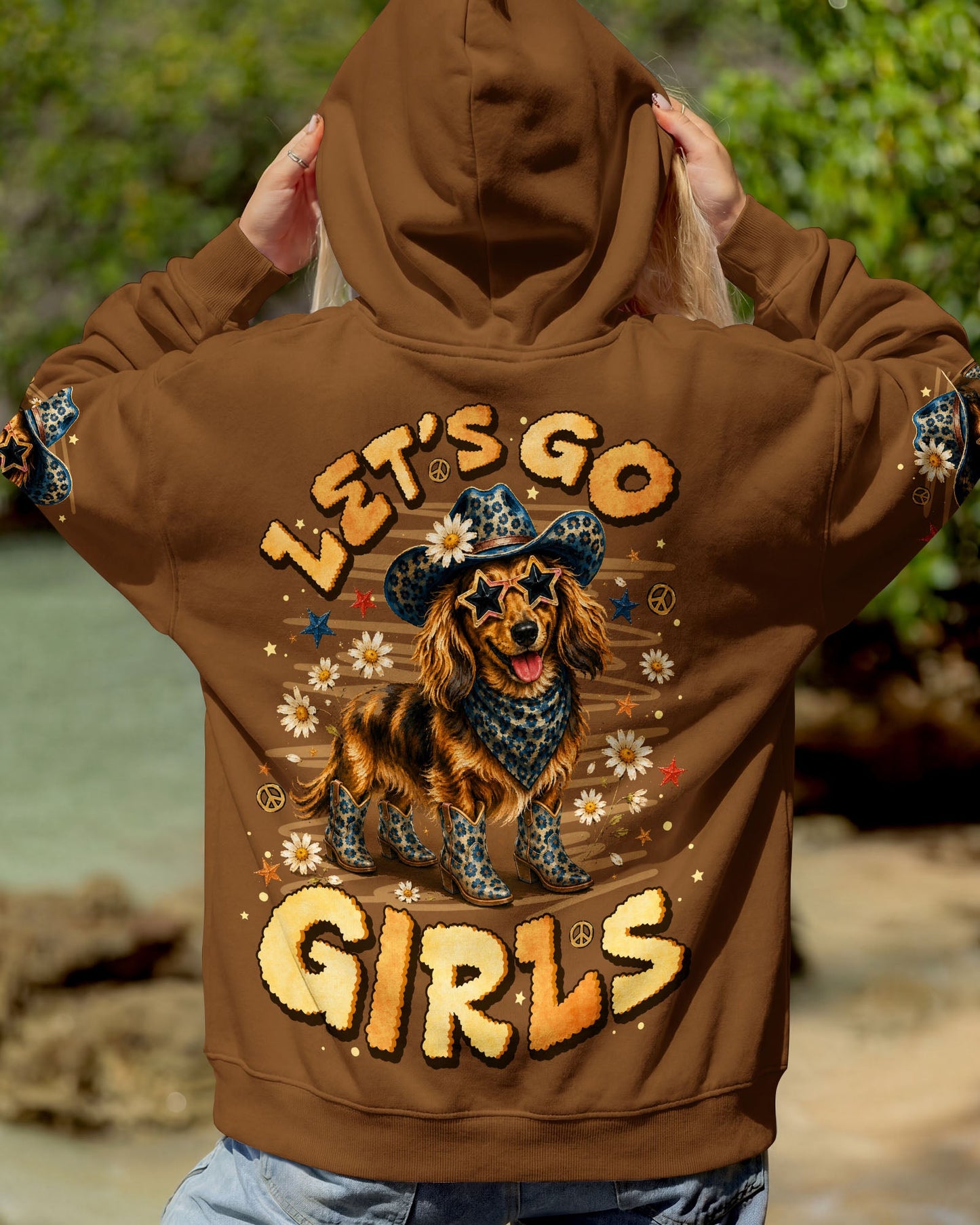 LET'S GO GIRLS DACHSHUND DOG ALL OVER PRINT - TLNO1906261