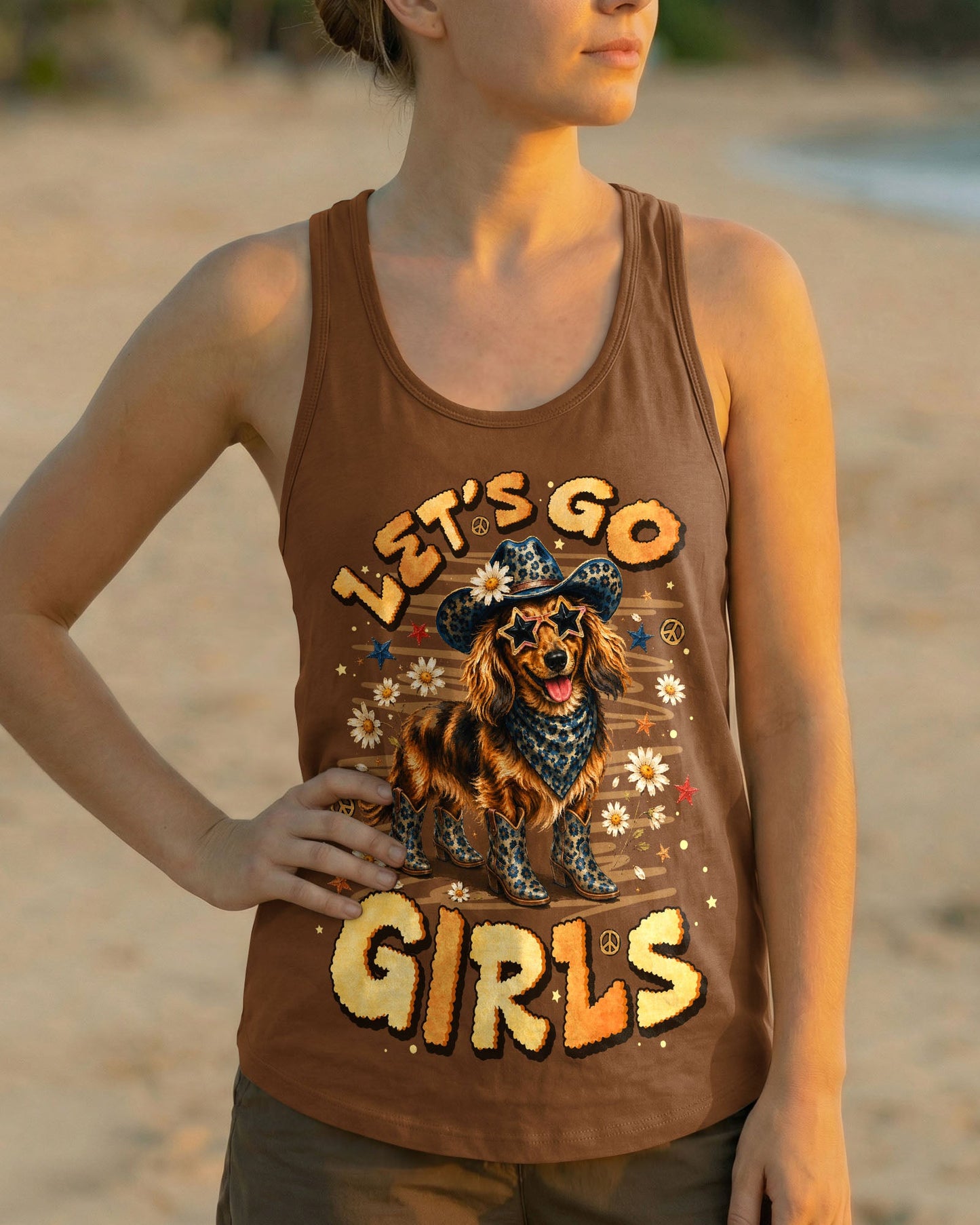 LET'S GO GIRLS DACHSHUND DOG ALL OVER PRINT - TLNO1906261