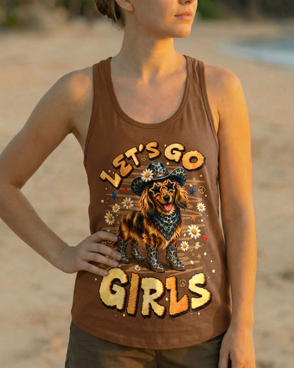 LET'S GO GIRLS DACHSHUND DOG ALL OVER PRINT - TLNO1906261