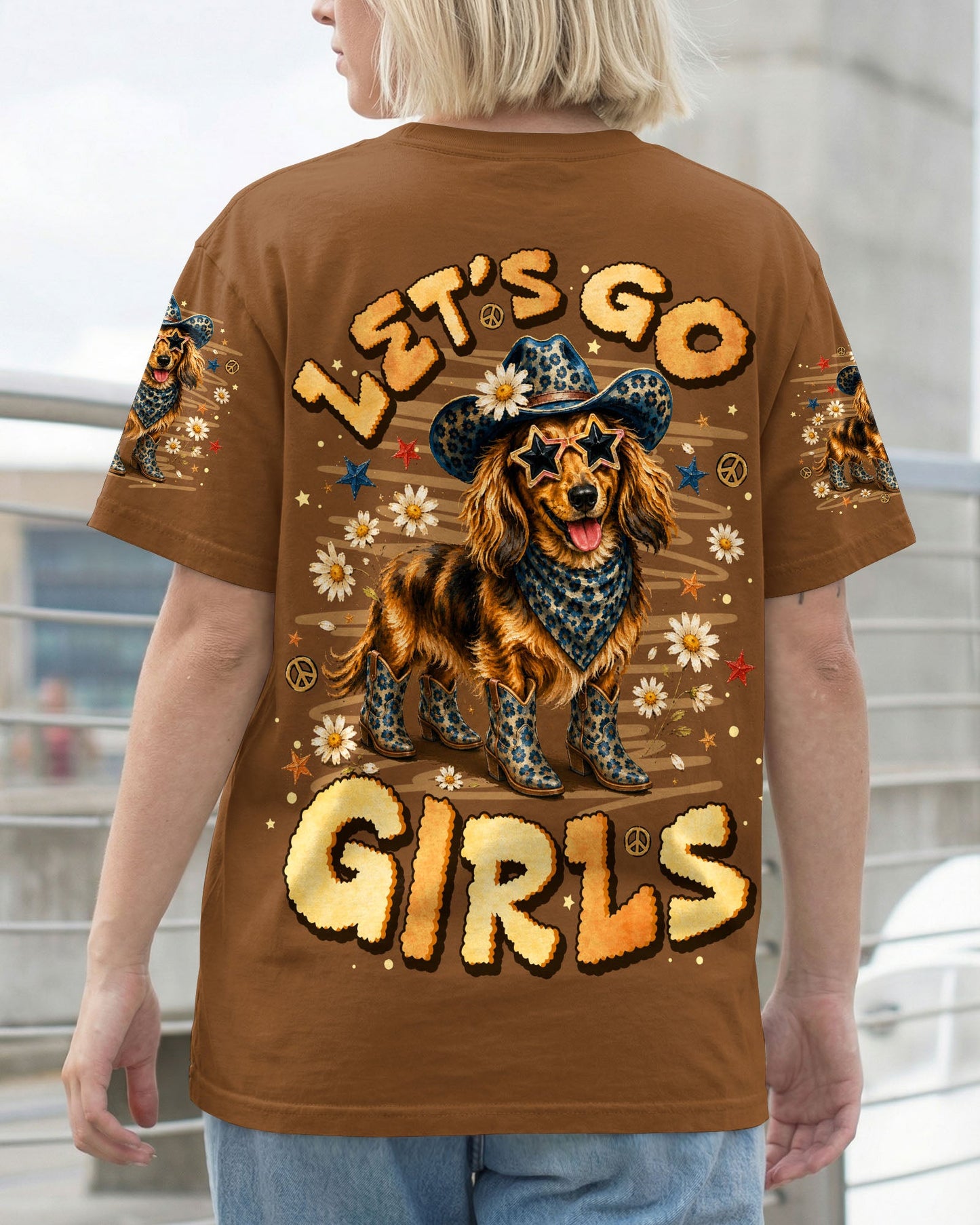 LET'S GO GIRLS DACHSHUND DOG ALL OVER PRINT - TLNO1906261