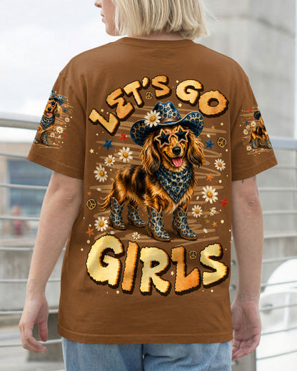 LET'S GO GIRLS DACHSHUND DOG ALL OVER PRINT - TLNO1906261
