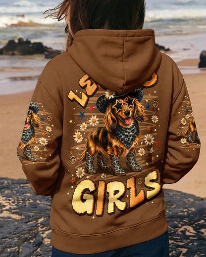 LET'S GO GIRLS DACHSHUND DOG ALL OVER PRINT - TLNO1906261
