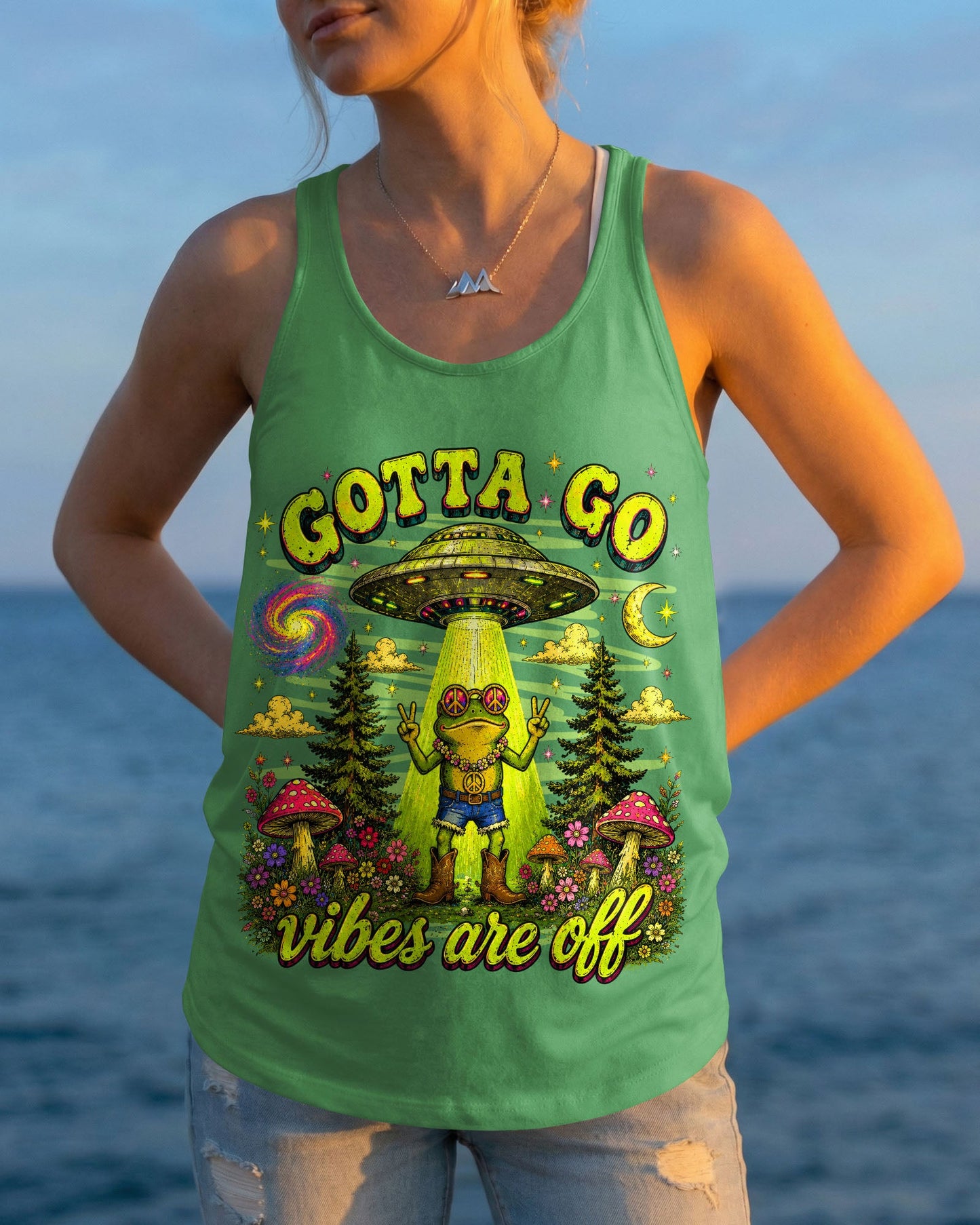 GOTTA GO VIBES ARE OFF FROG ALL OVER PRINT - TLNO1906262