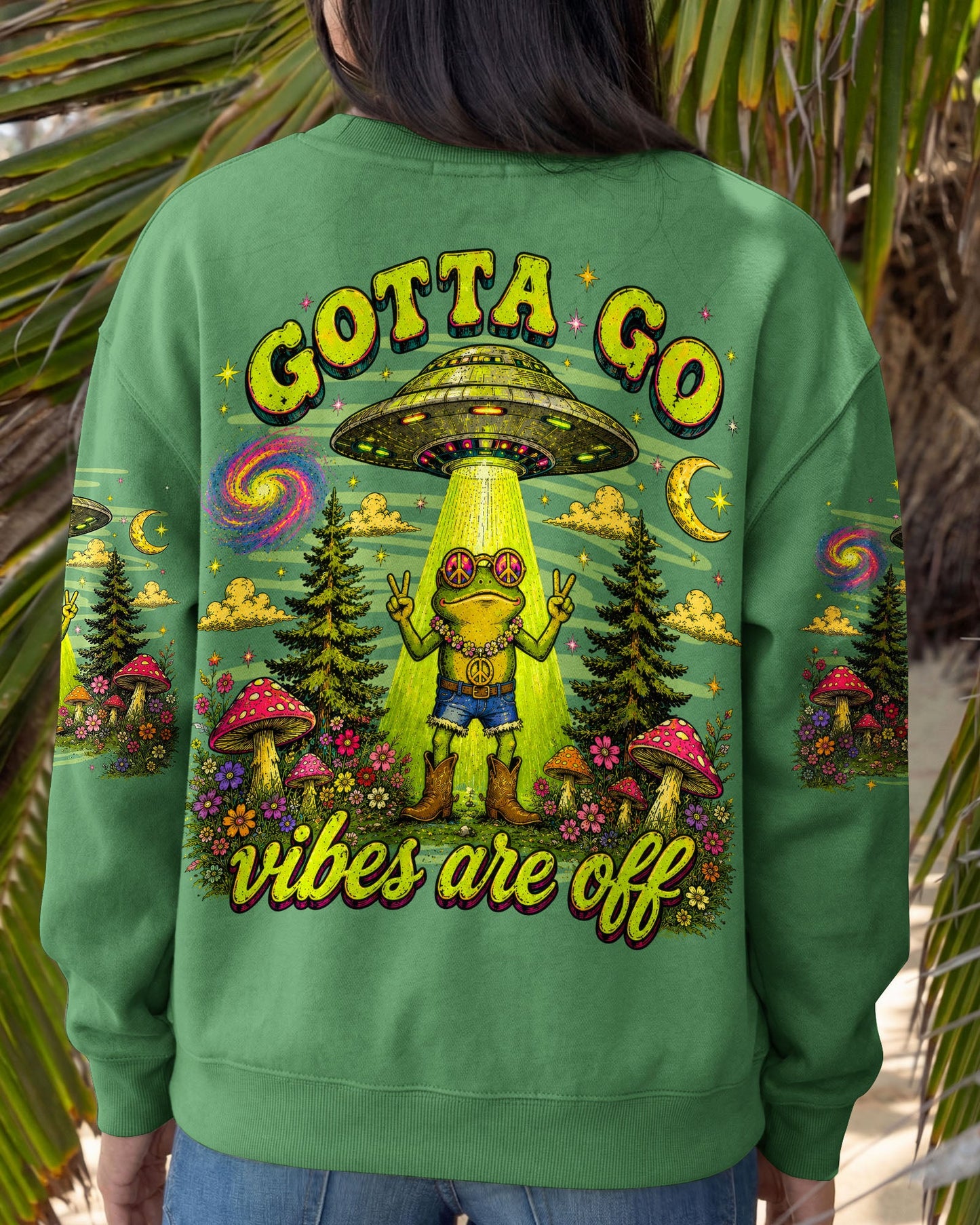 GOTTA GO VIBES ARE OFF FROG ALL OVER PRINT - TLNO1906262