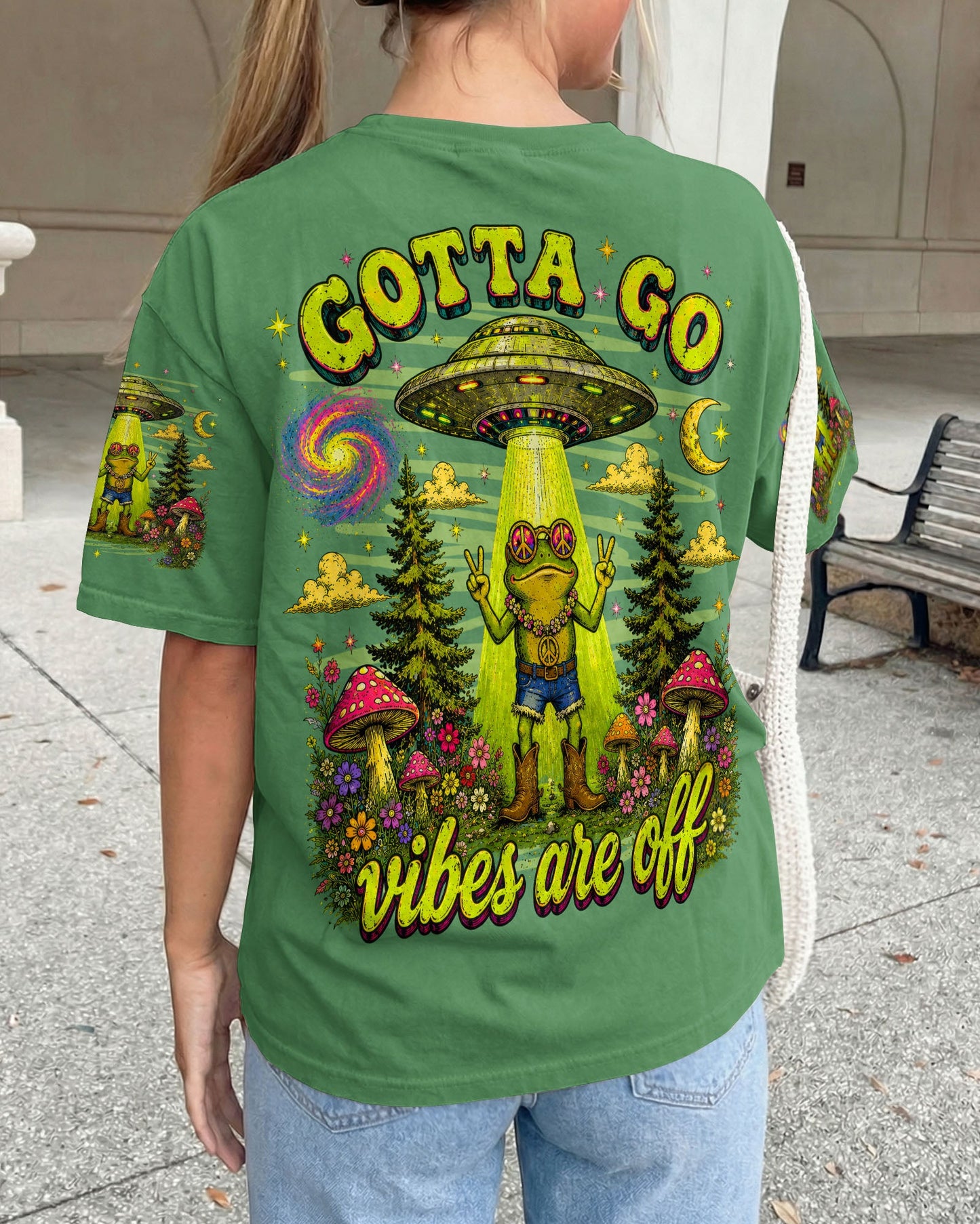 GOTTA GO VIBES ARE OFF FROG ALL OVER PRINT - TLNO1906262