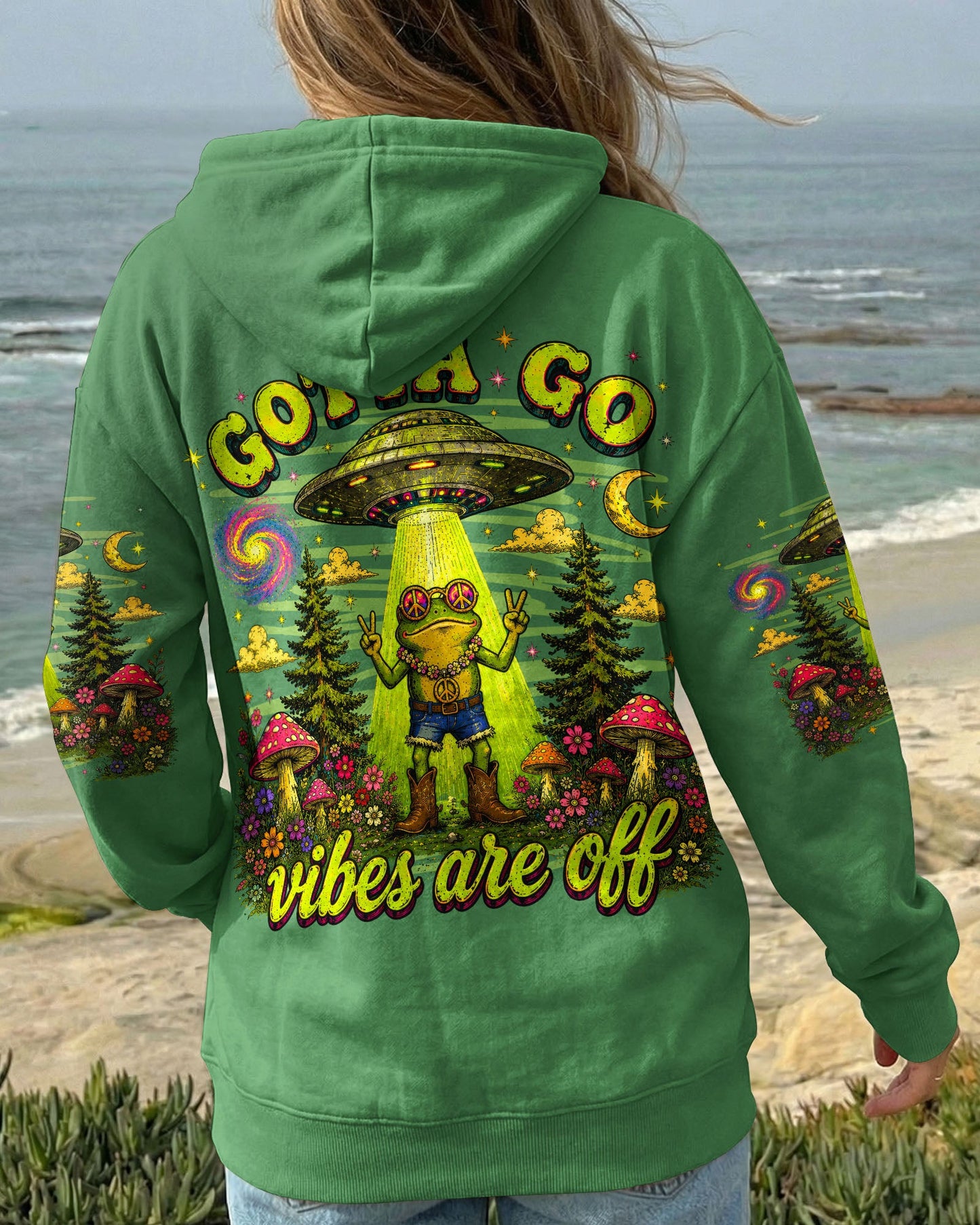 GOTTA GO VIBES ARE OFF FROG ALL OVER PRINT - TLNO1906262