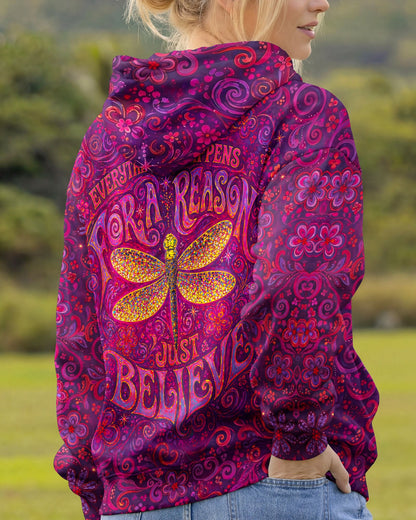 JUST BELIEVE DRAGONFLY ART ALL OVER PRINT  - TLNO2204261