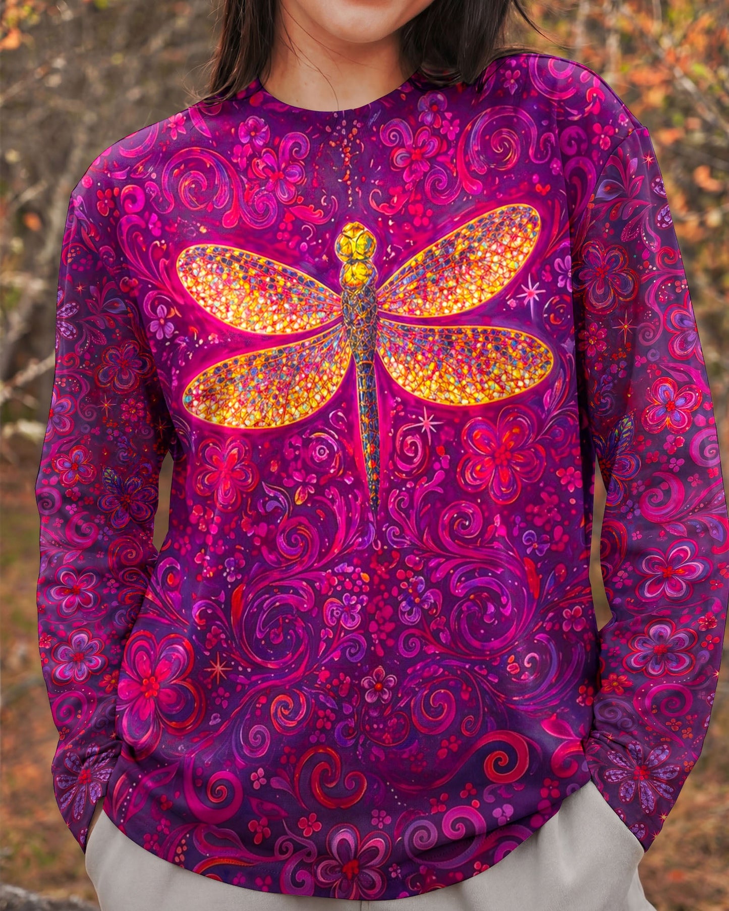 JUST BELIEVE DRAGONFLY ART ALL OVER PRINT  - TLNO2204261