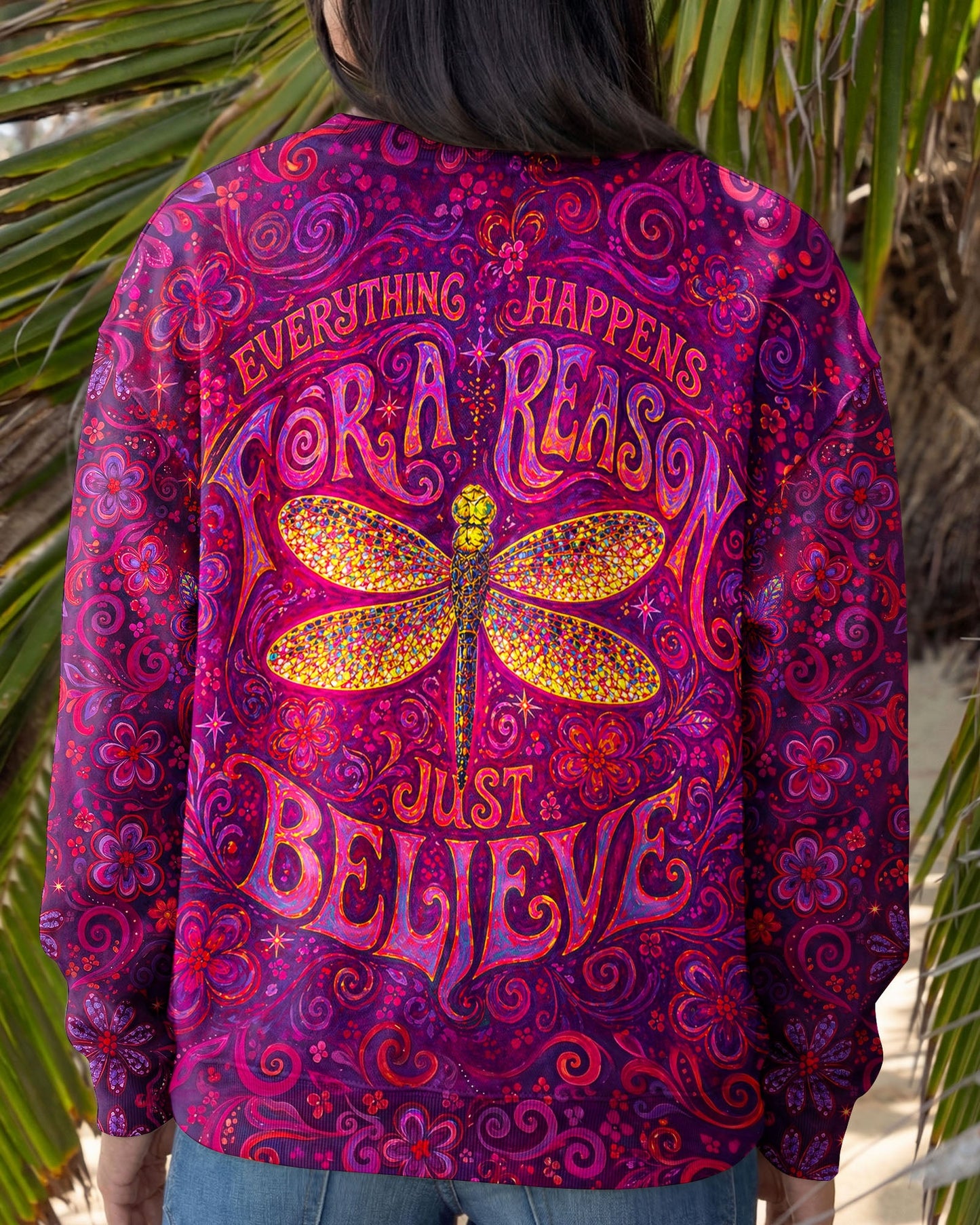 JUST BELIEVE DRAGONFLY ART ALL OVER PRINT  - TLNO2204261
