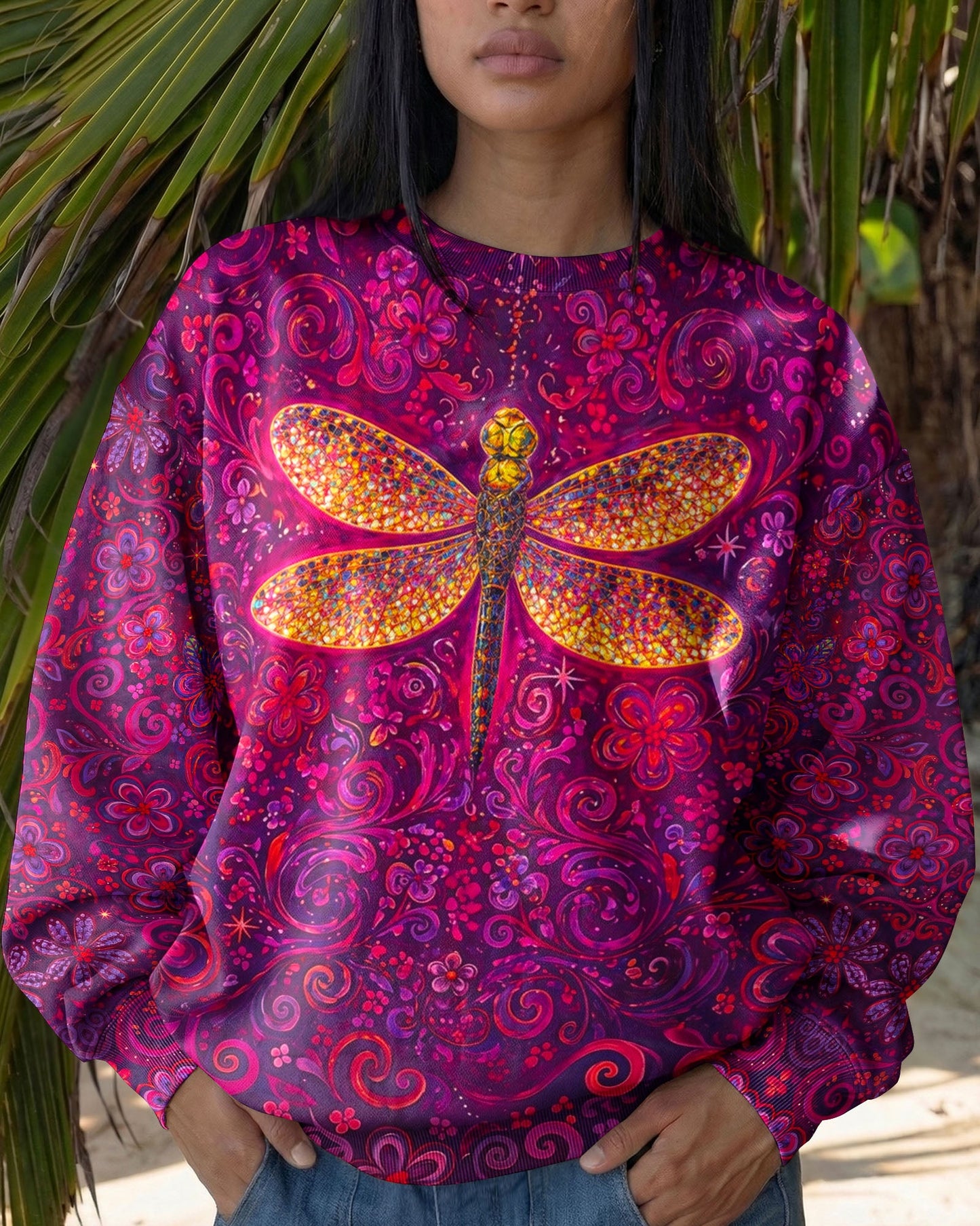 JUST BELIEVE DRAGONFLY ART ALL OVER PRINT  - TLNO2204261