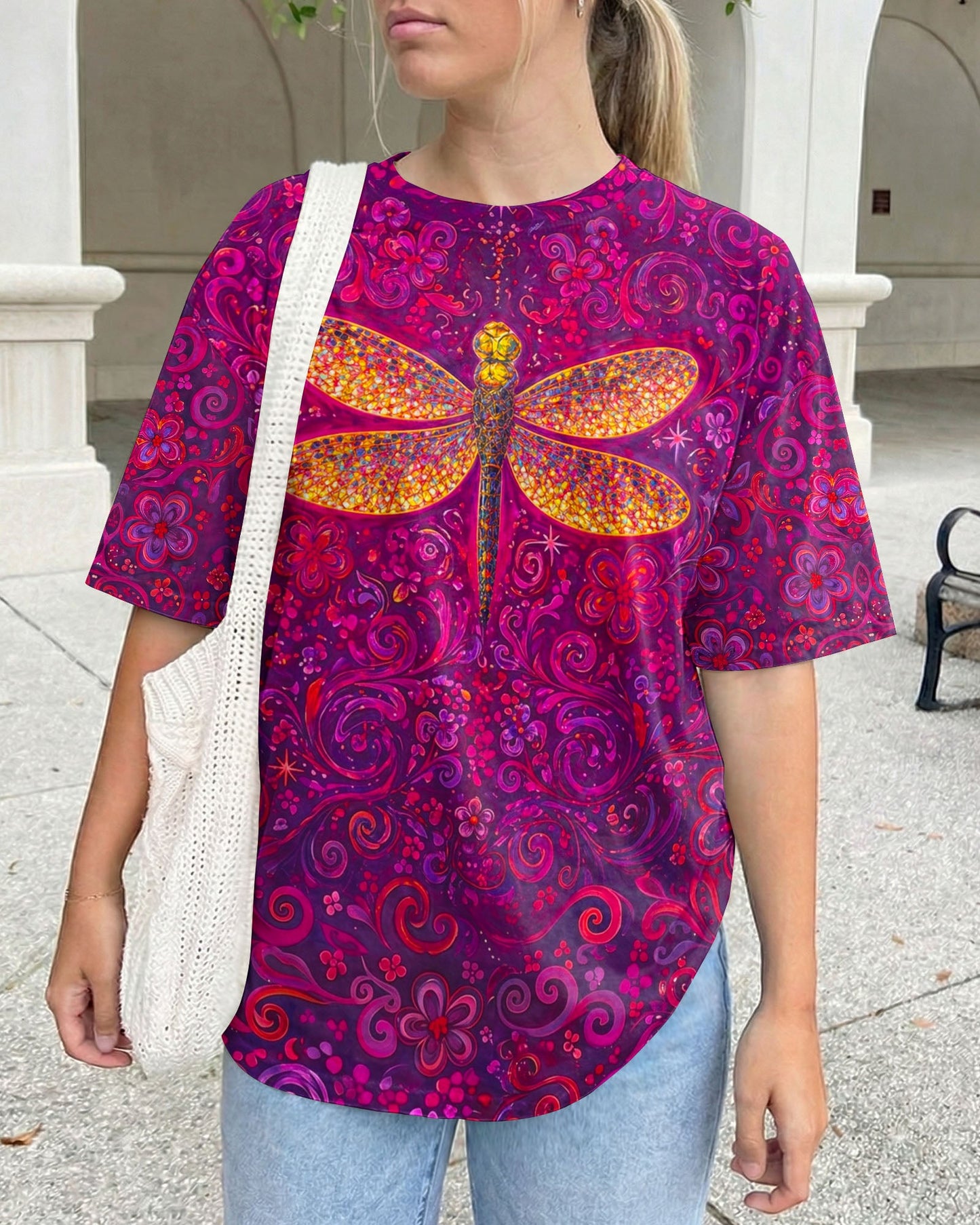 JUST BELIEVE DRAGONFLY ART ALL OVER PRINT  - TLNO2204261
