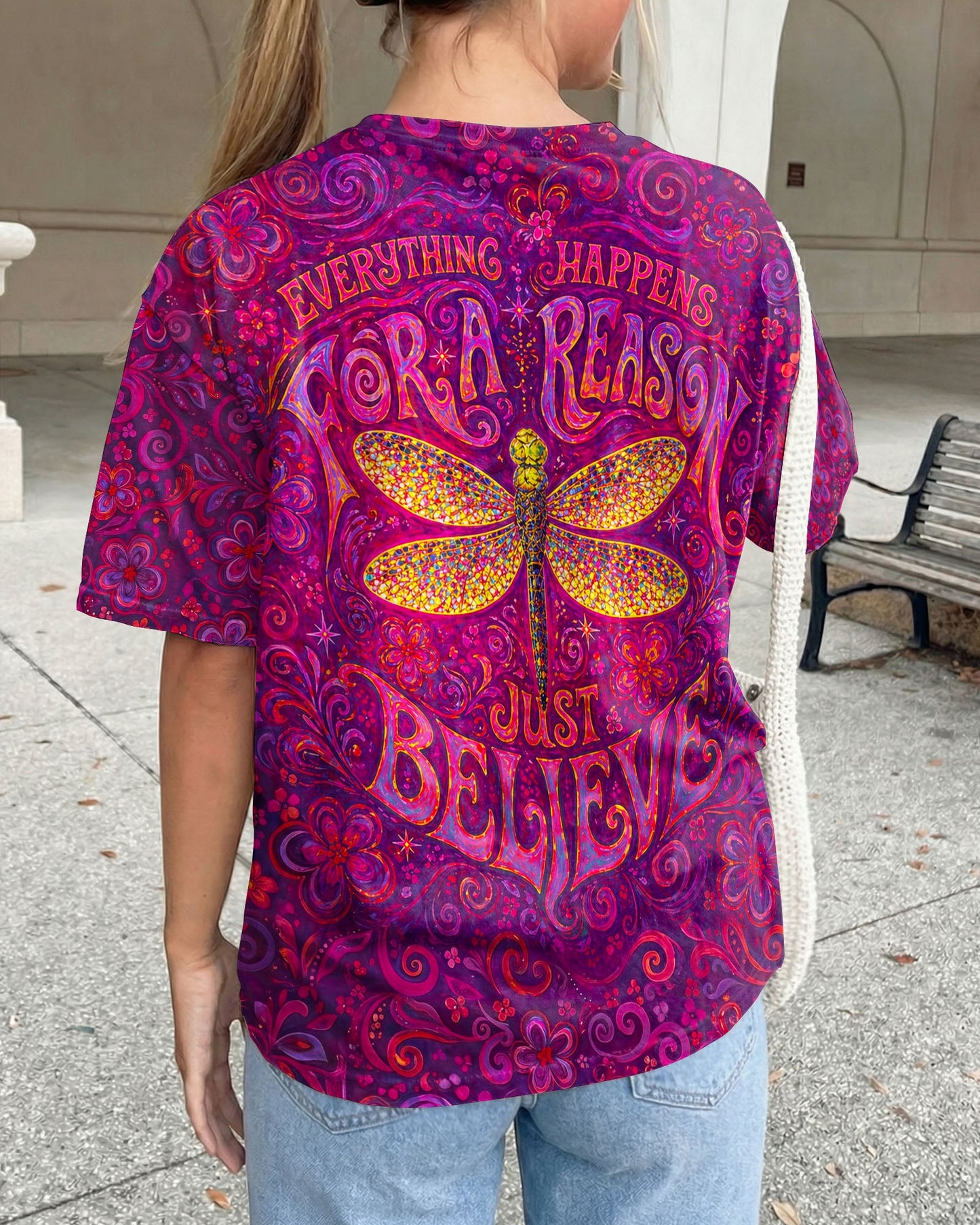 JUST BELIEVE DRAGONFLY ART ALL OVER PRINT  - TLNO2204261