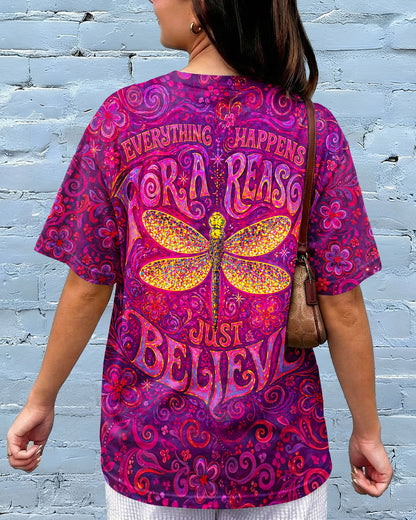 JUST BELIEVE DRAGONFLY ART ALL OVER PRINT  - TLNO2204261