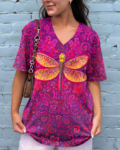 JUST BELIEVE DRAGONFLY ART ALL OVER PRINT  - TLNO2204261
