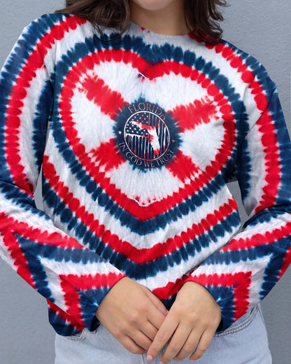 HEART FLORIDA STATE RED WHITE & BLUE SWIRL ALL OVER PRINT - TLNO2406262
