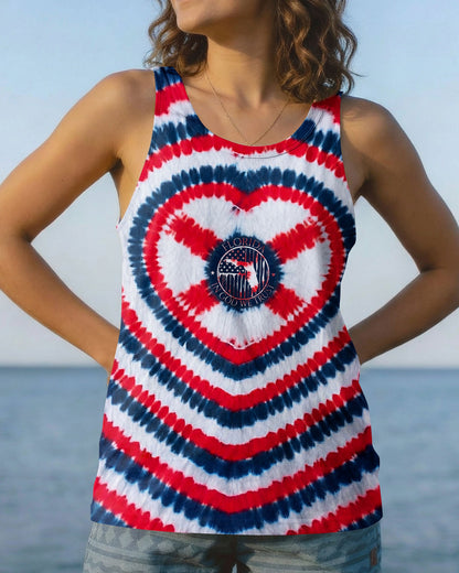 HEART FLORIDA STATE RED WHITE & BLUE SWIRL ALL OVER PRINT - TLNO2406262