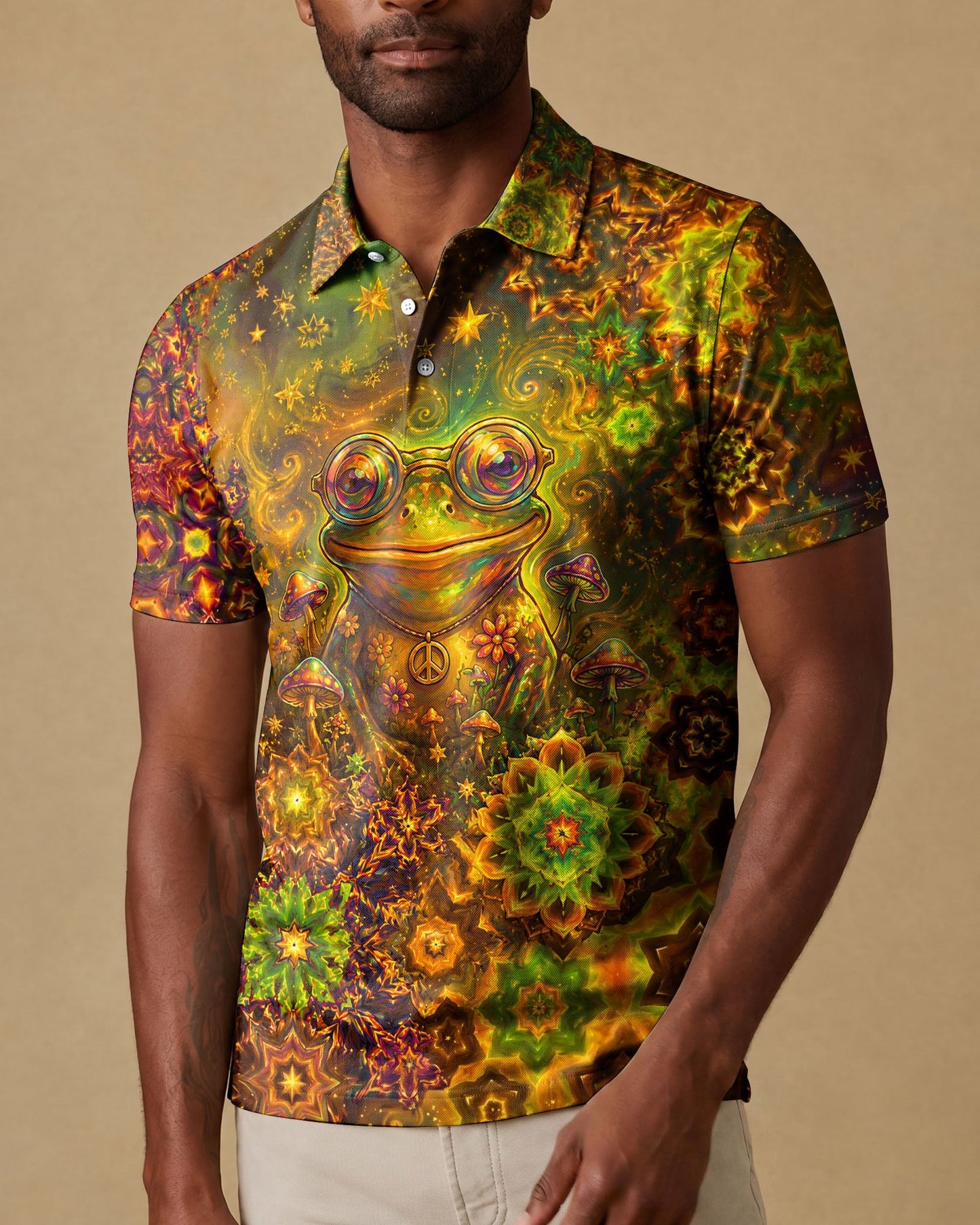 TRIPPY PSYCHEDELIC FROG ALL OVER PRINT - TLNO2406261