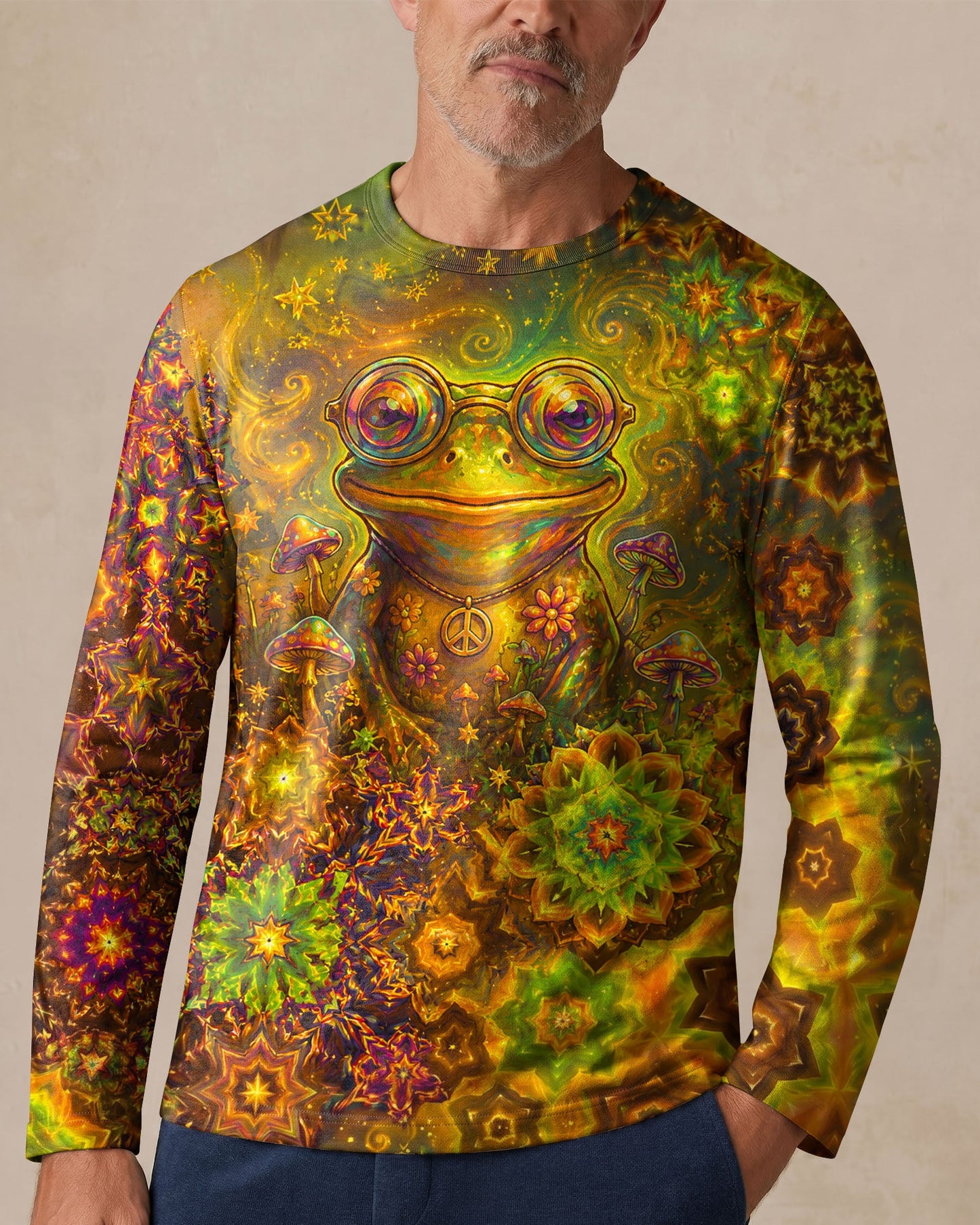 TRIPPY PSYCHEDELIC FROG ALL OVER PRINT - TLNO2406261