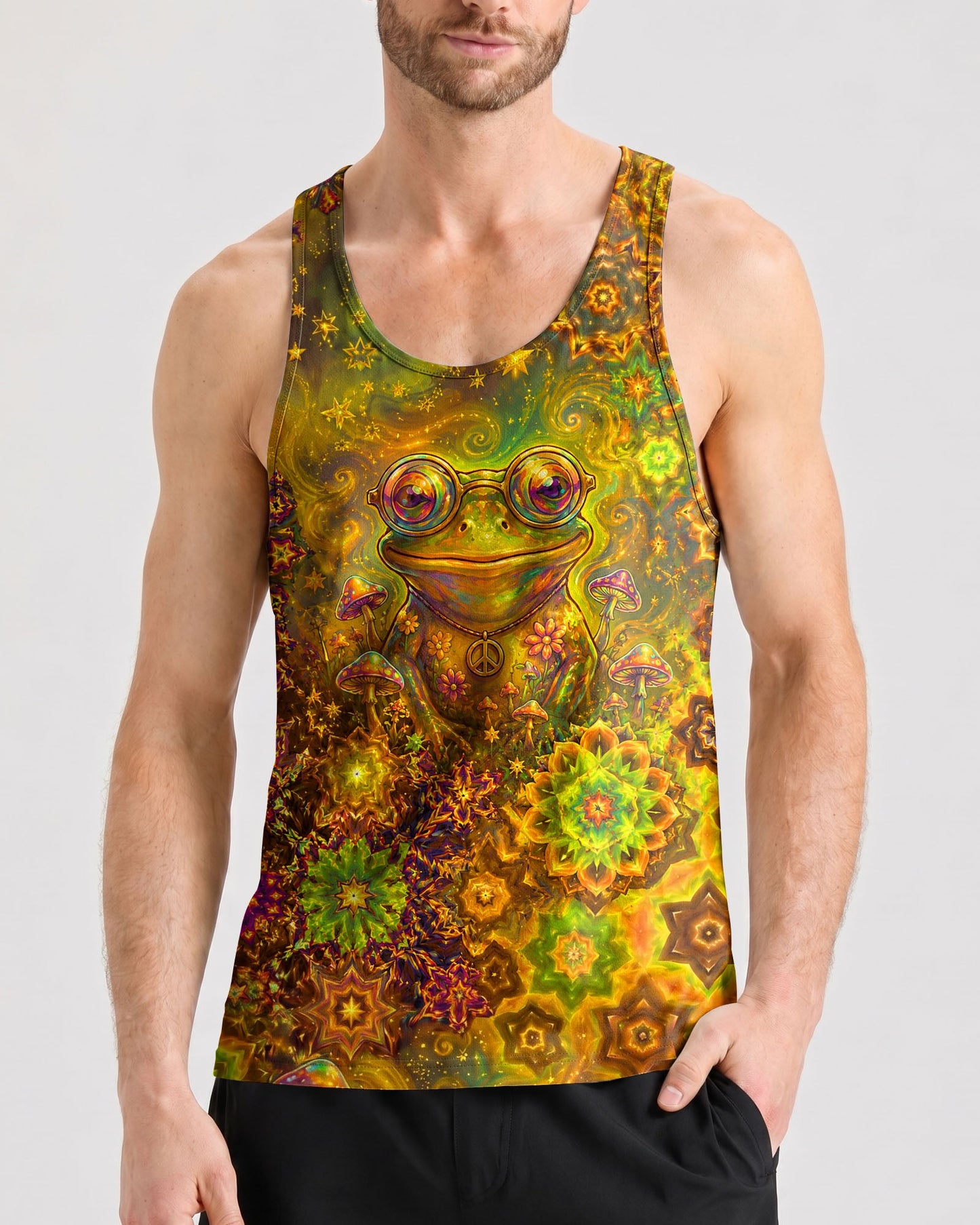 TRIPPY PSYCHEDELIC FROG ALL OVER PRINT - TLNO2406261
