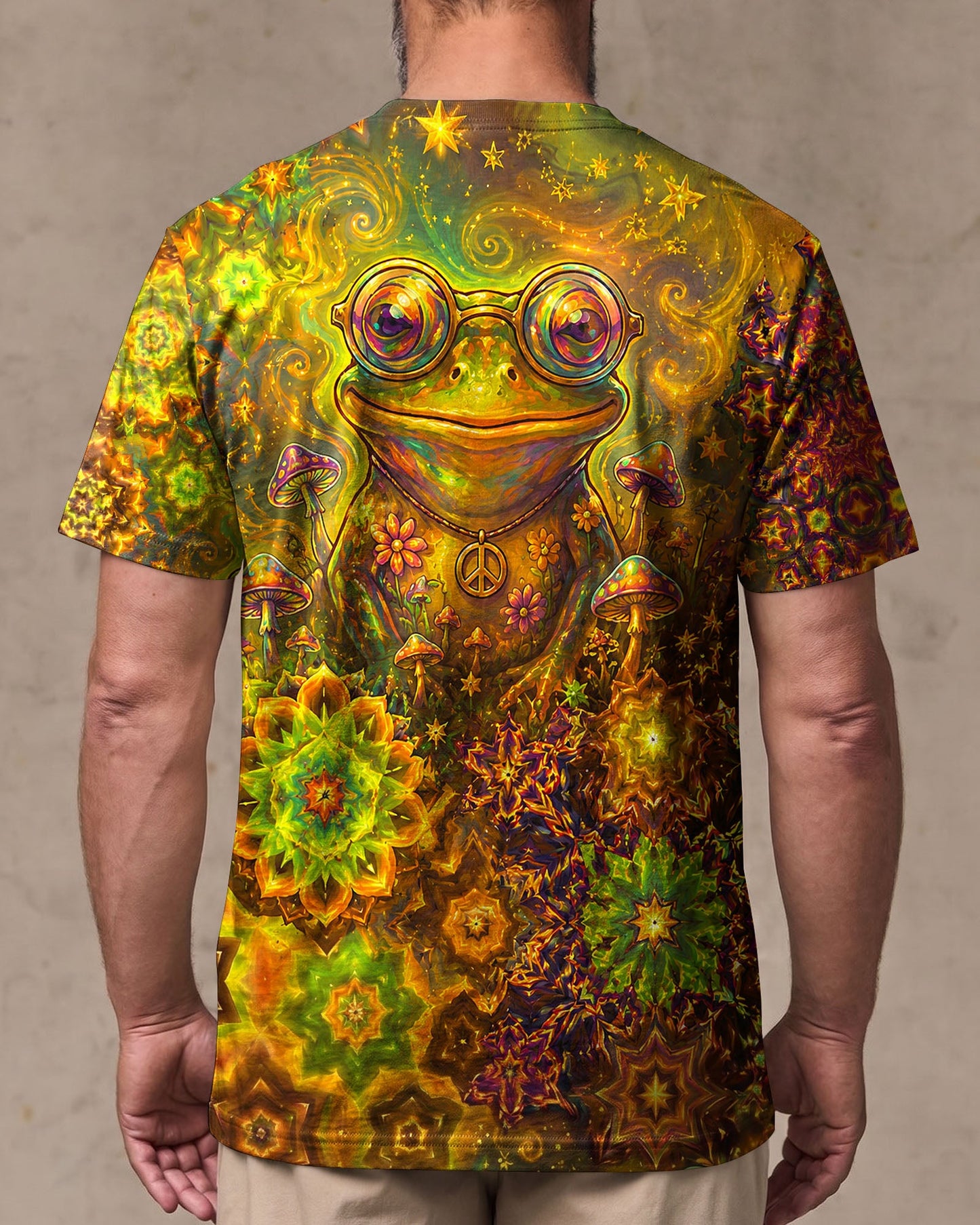 TRIPPY PSYCHEDELIC FROG ALL OVER PRINT - TLNO2406261
