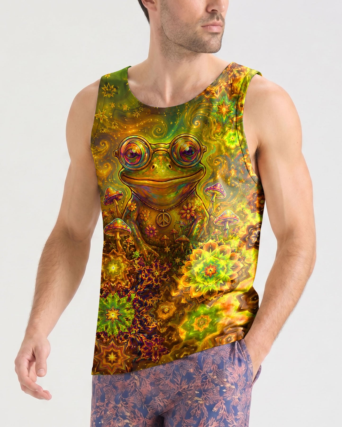 TRIPPY PSYCHEDELIC FROG ALL OVER PRINT - TLNO2406261