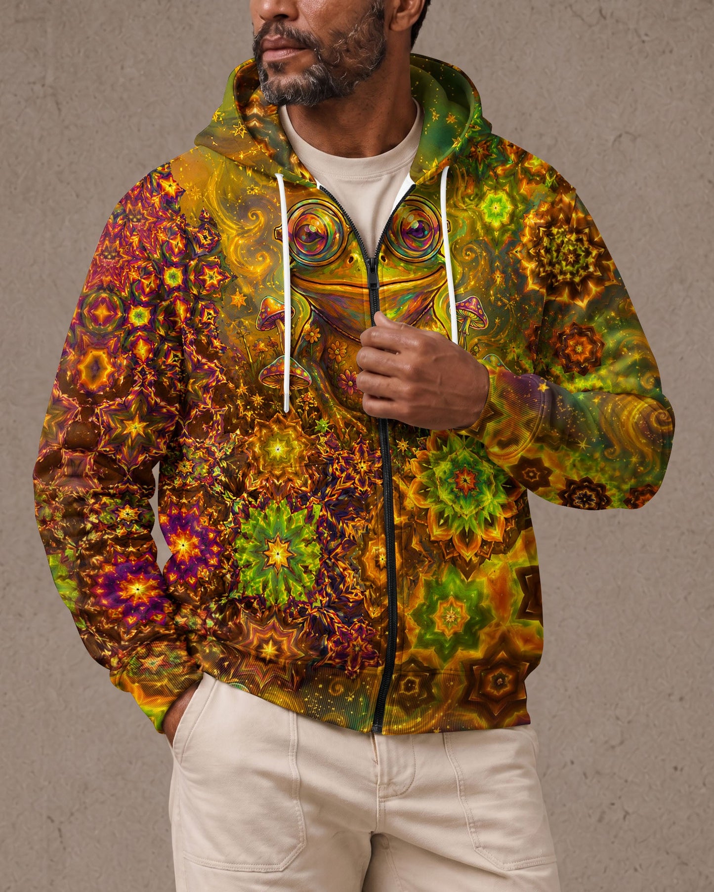 TRIPPY PSYCHEDELIC FROG ALL OVER PRINT - TLNO2406261