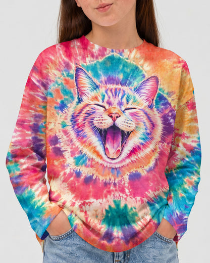 JOYFUL CAT WATERCOLOR PATTERN KIDS ALL OVER PRINT  - TLNO2505262