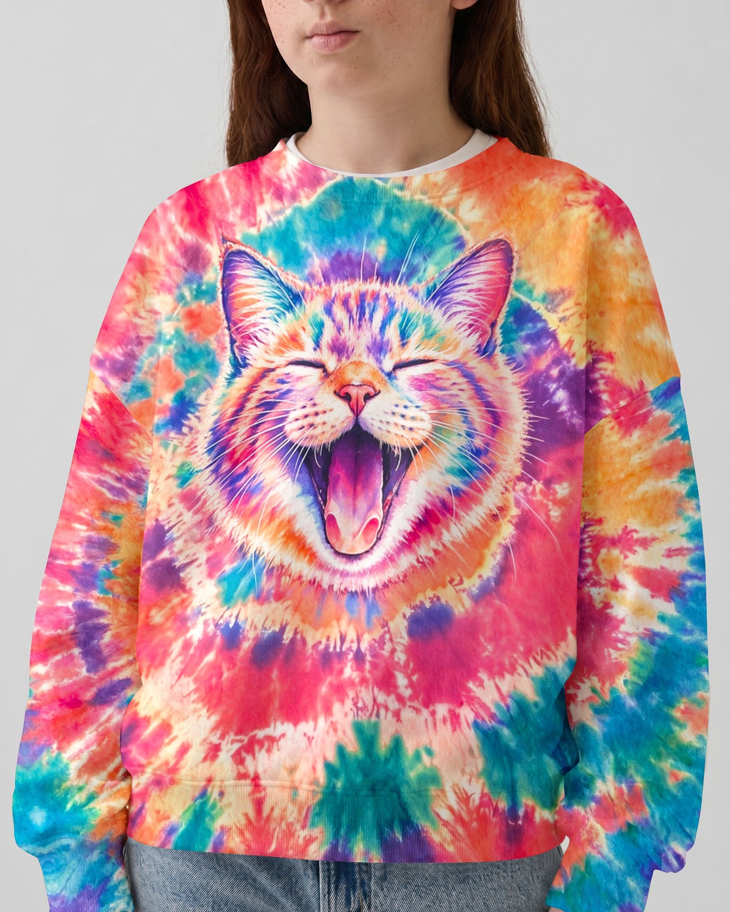 JOYFUL CAT WATERCOLOR PATTERN KIDS ALL OVER PRINT  - TLNO2505262