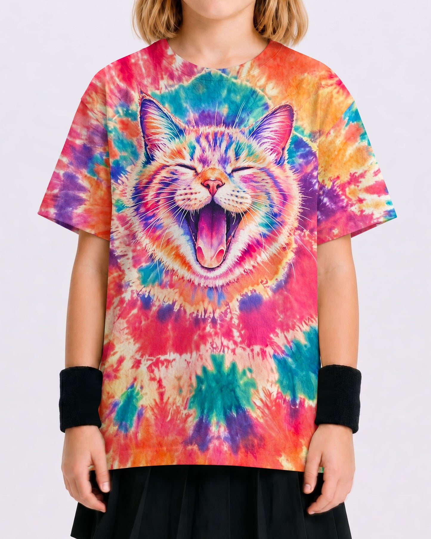 JOYFUL CAT WATERCOLOR PATTERN KIDS ALL OVER PRINT  - TLNO2505262