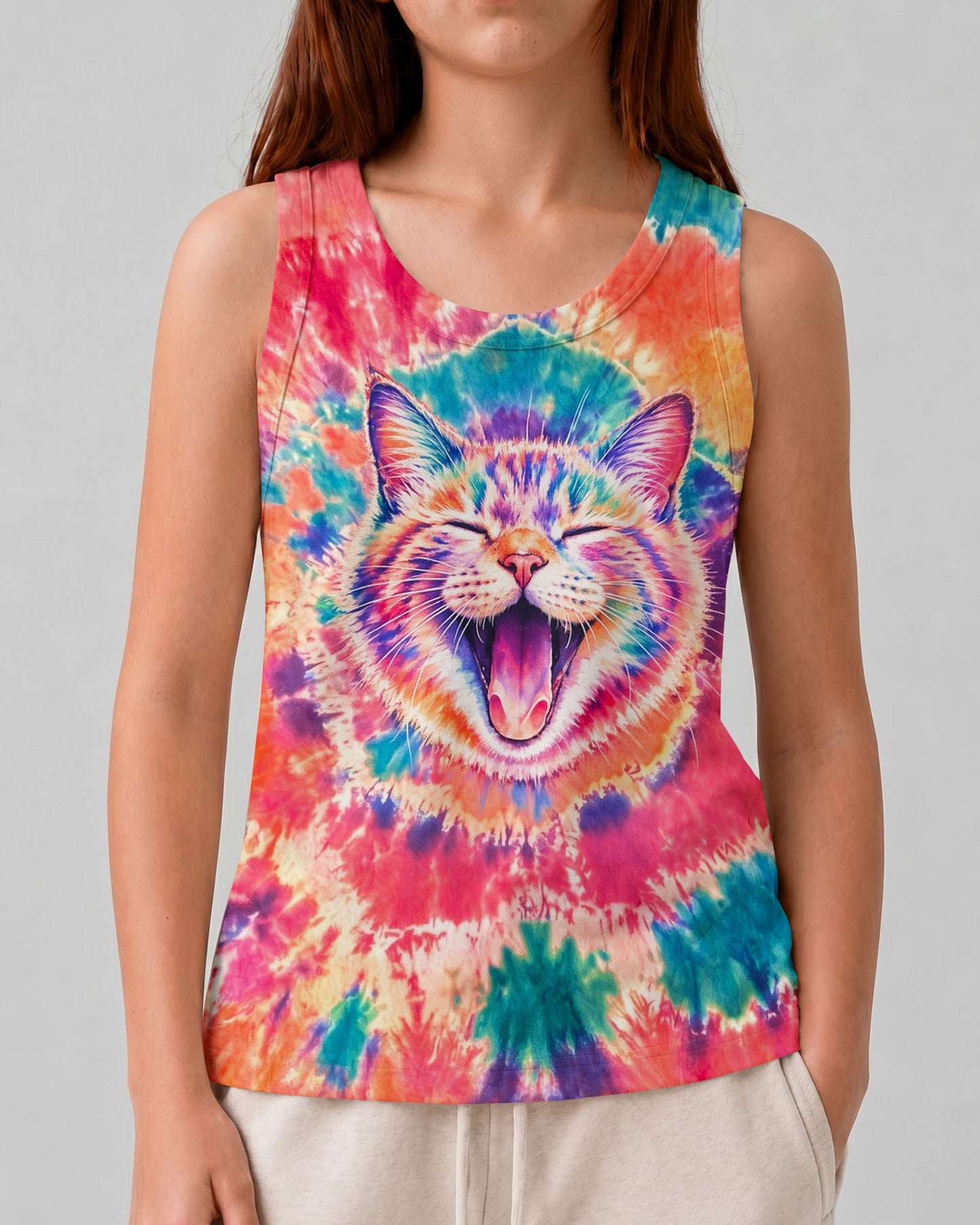 JOYFUL CAT WATERCOLOR PATTERN KIDS ALL OVER PRINT  - TLNO2505262