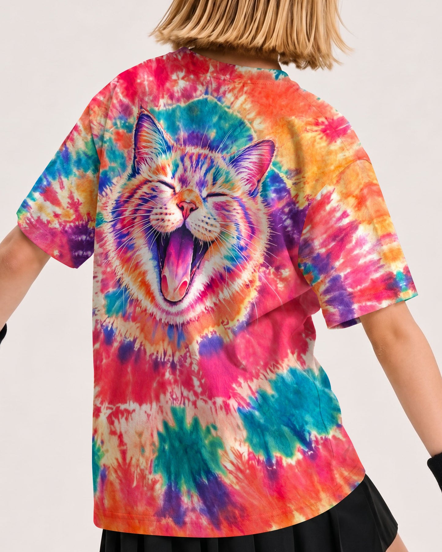 JOYFUL CAT WATERCOLOR PATTERN KIDS ALL OVER PRINT  - TLNO2505262