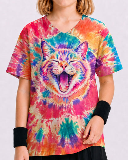 JOYFUL CAT WATERCOLOR PATTERN KIDS ALL OVER PRINT  - TLNO2505262