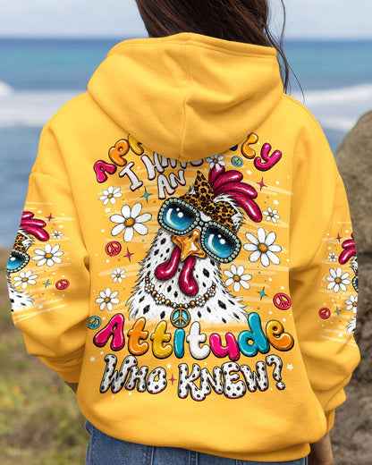 APPARENTLY I HAVE AN ATTITUDE WHO KNEW CHICKEN ALL OVER PRINT - TLNO2606261