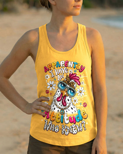 APPARENTLY I HAVE AN ATTITUDE WHO KNEW CHICKEN ALL OVER PRINT - TLNO2606261