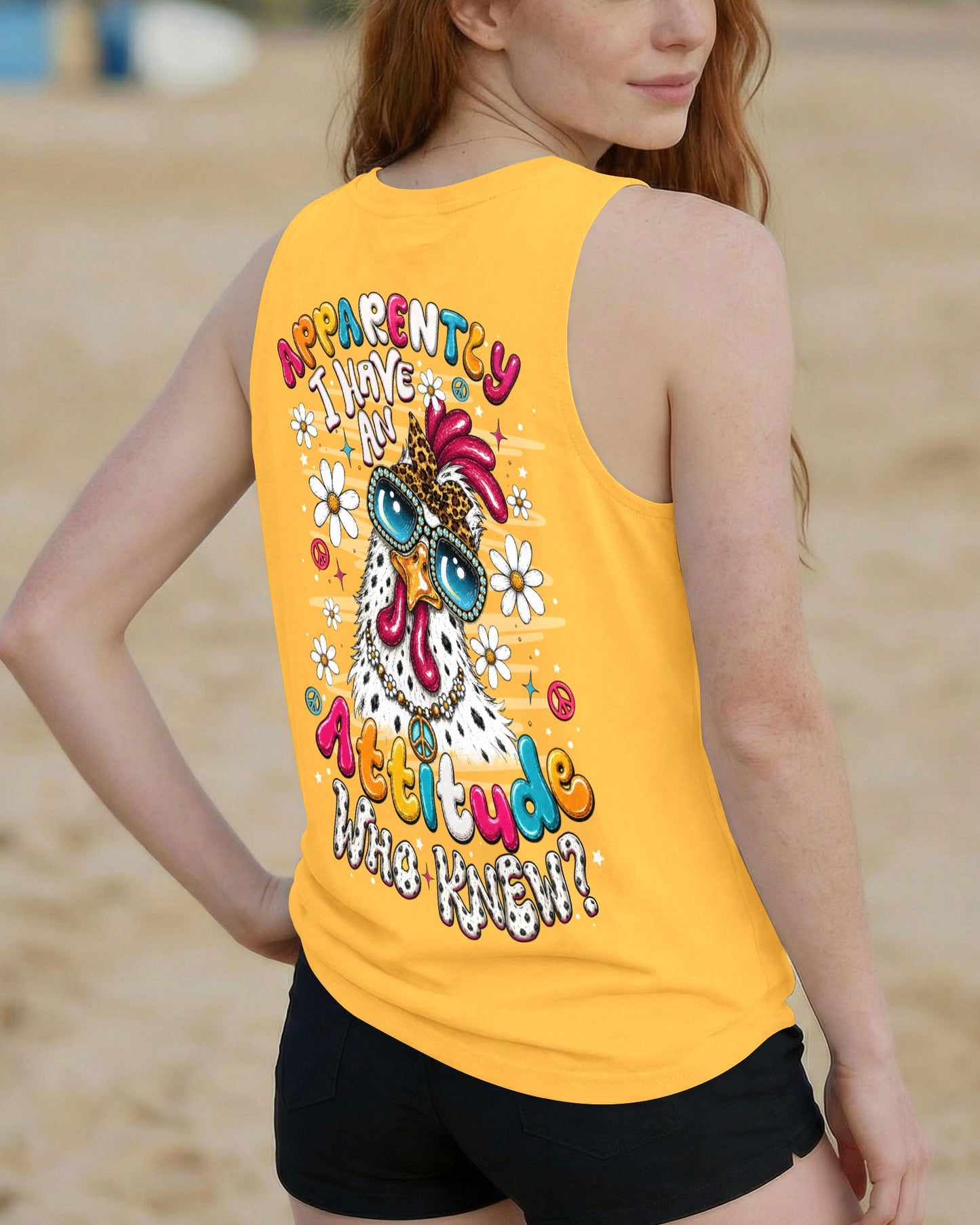 APPARENTLY I HAVE AN ATTITUDE WHO KNEW CHICKEN ALL OVER PRINT - TLNO2606261