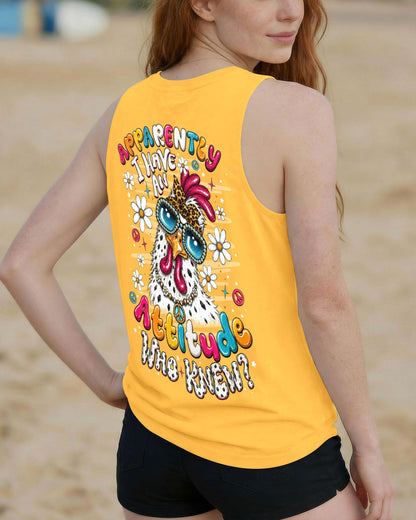 APPARENTLY I HAVE AN ATTITUDE WHO KNEW CHICKEN ALL OVER PRINT - TLNO2606261