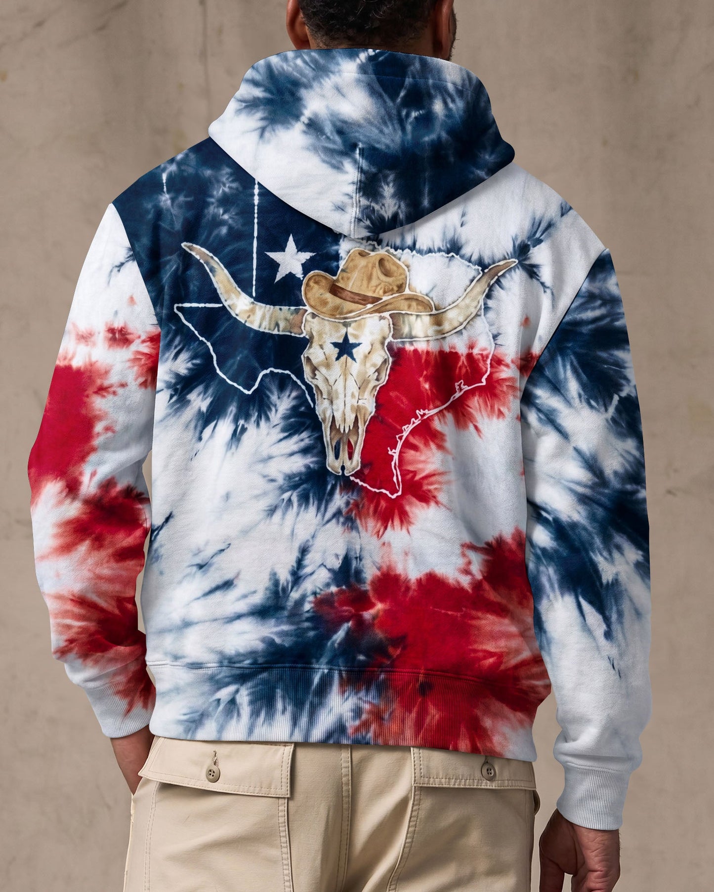 LONGHORN SKULL TEXAS MAP BURST ALL OVER PRINT - TLNO2706261