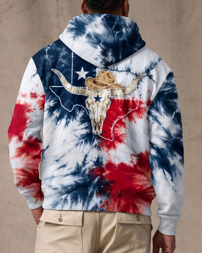 LONGHORN SKULL TEXAS MAP BURST ALL OVER PRINT - TLNO2706261