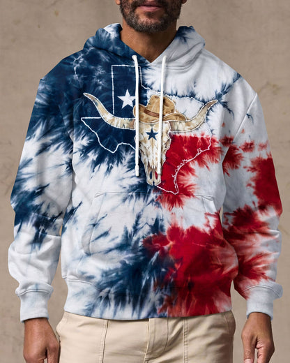 LONGHORN SKULL TEXAS MAP BURST ALL OVER PRINT - TLNO2706261