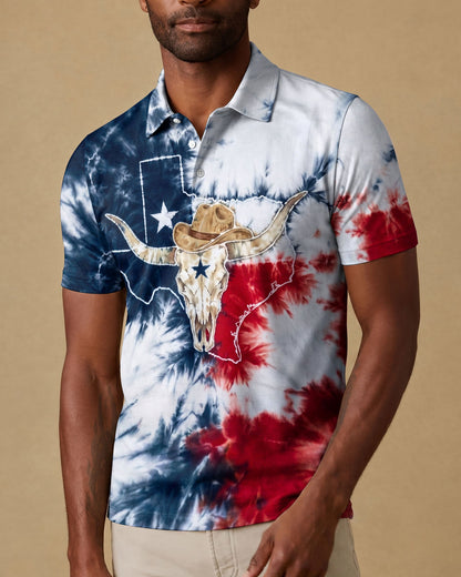LONGHORN SKULL TEXAS MAP BURST ALL OVER PRINT - TLNO2706261