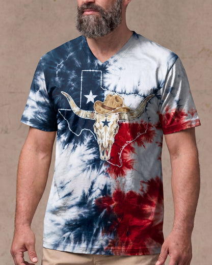 LONGHORN SKULL TEXAS MAP BURST ALL OVER PRINT - TLNO2706261