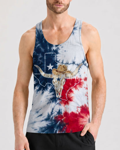LONGHORN SKULL TEXAS MAP BURST ALL OVER PRINT - TLNO2706261