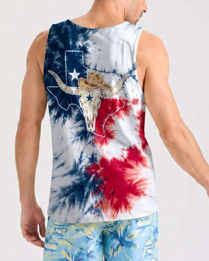LONGHORN SKULL TEXAS MAP BURST ALL OVER PRINT - TLNO2706261