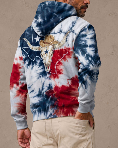 LONGHORN SKULL TEXAS MAP BURST ALL OVER PRINT - TLNO2706261
