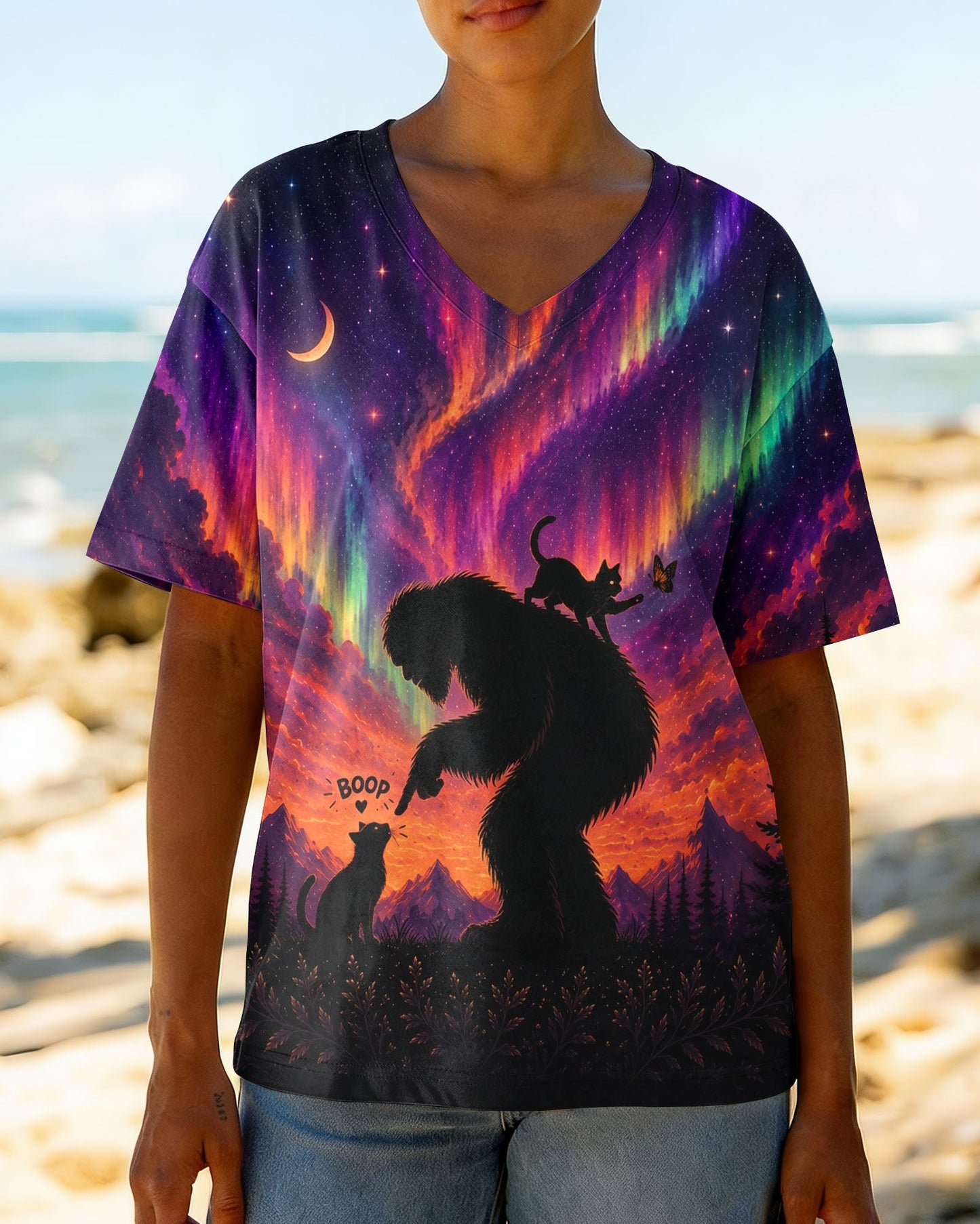 BOOP BIGFOOT CAT AURORA ALL OVER PRINT  - TLNO2805263
