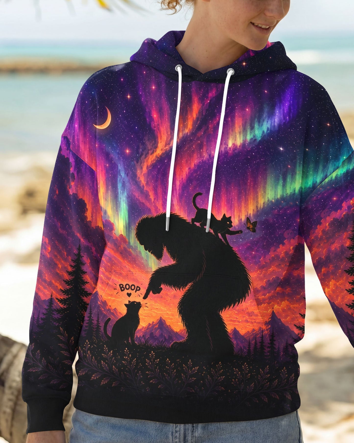 BOOP BIGFOOT CAT AURORA ALL OVER PRINT  - TLNO2805263