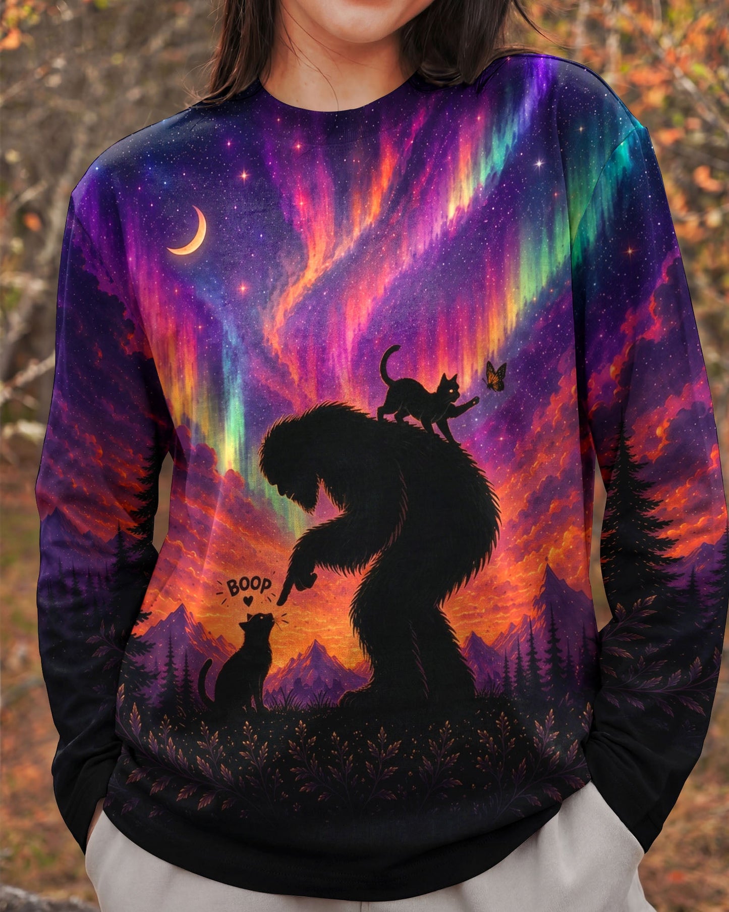 BOOP BIGFOOT CAT AURORA ALL OVER PRINT  - TLNO2805263